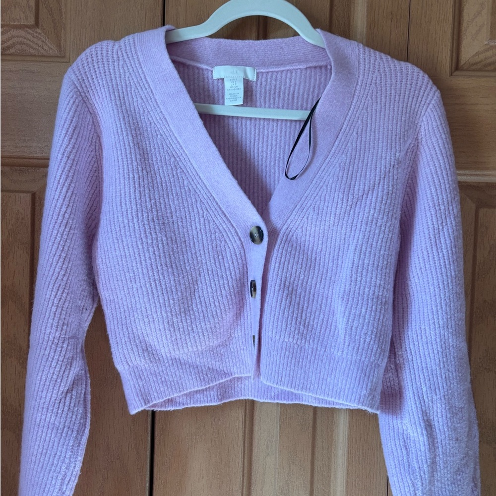Lavender Cardigan Sweater